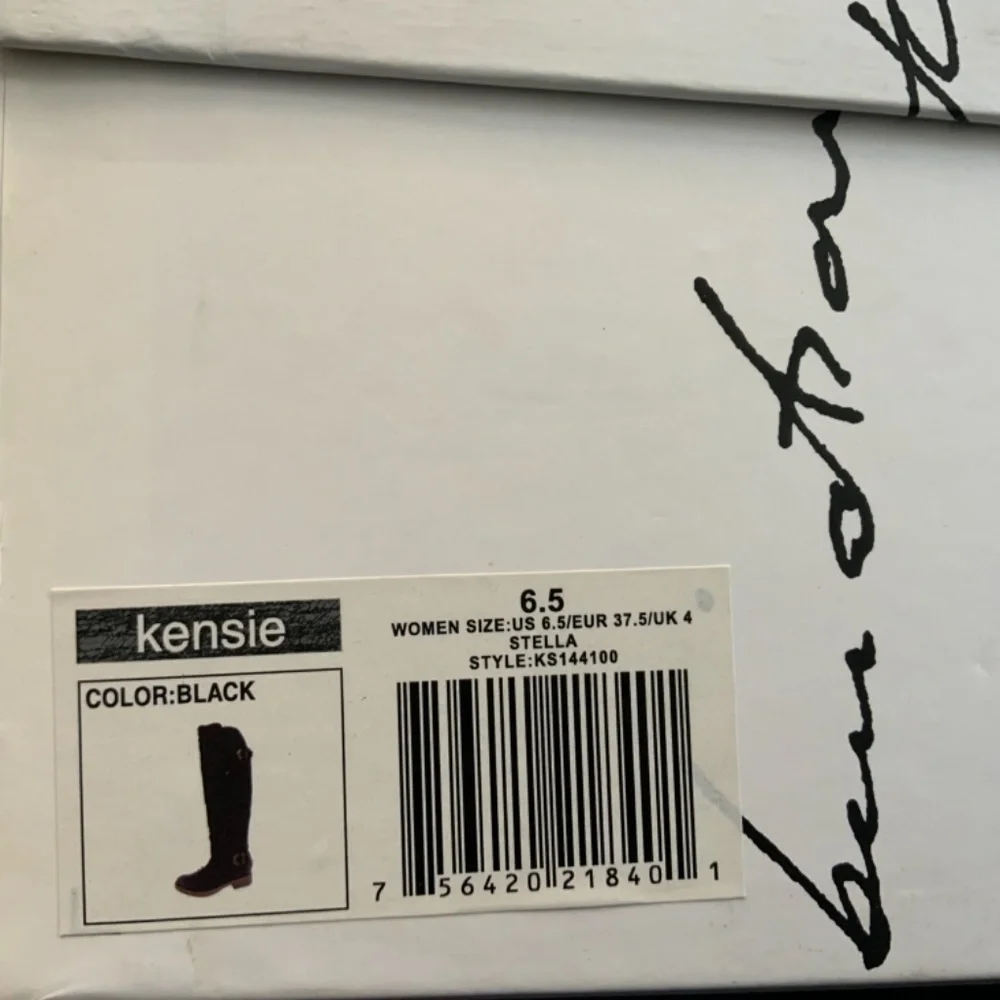Kensie Women's Stella Black Leather Riding Motorcycle Over Knee High Boots 6.5